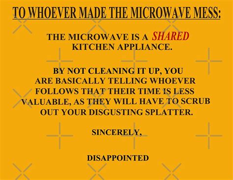 Funny Office Microwave Signs