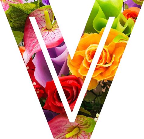 The Letter V Flowers Stickers By Mike Gallard Redbubble
