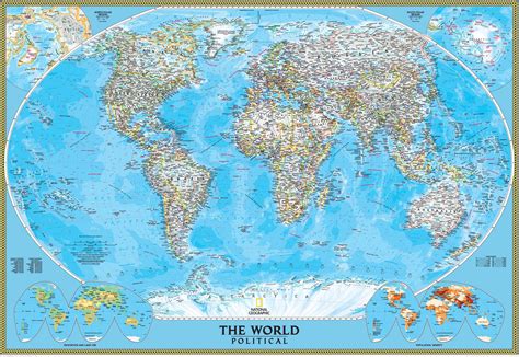 World Political Wall Map By National Geographic
