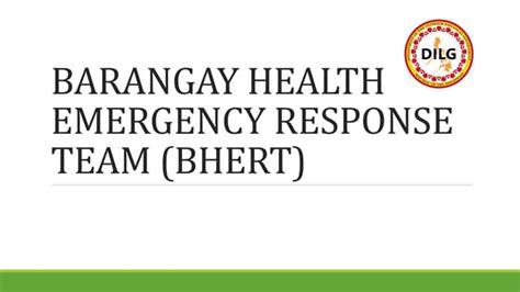 Barangay Health Emergency Response Team Bhertpptx