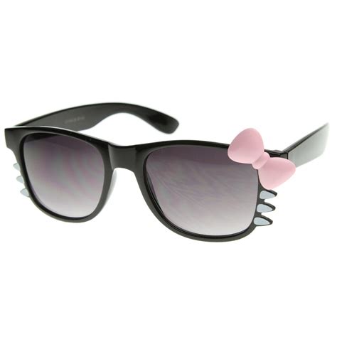 cute ladies retro fashion hello kitty sunglasses w bow and whiskers sunglass la