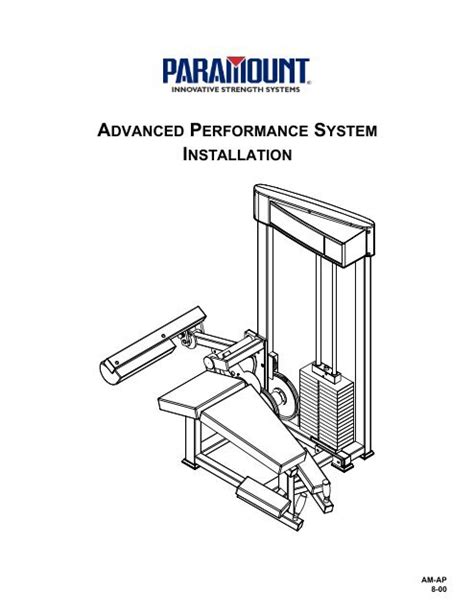 Advanced Performance System Installation Paramount Fitness