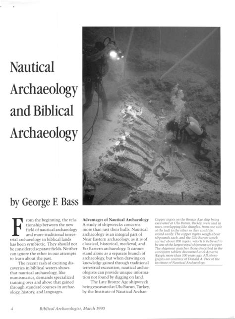 Pdf 1990nautical Archaeology And Biblical Archaeology George F