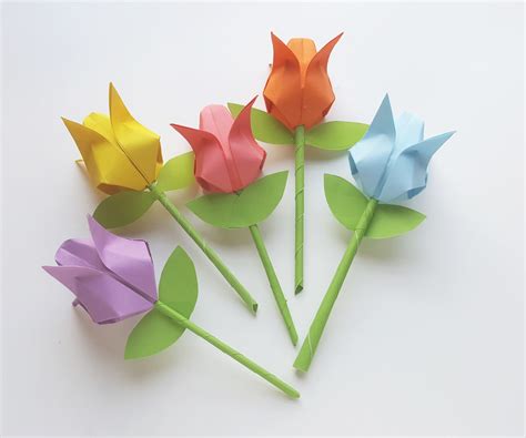 Origami Tulips 7 Steps With Pictures Instructables