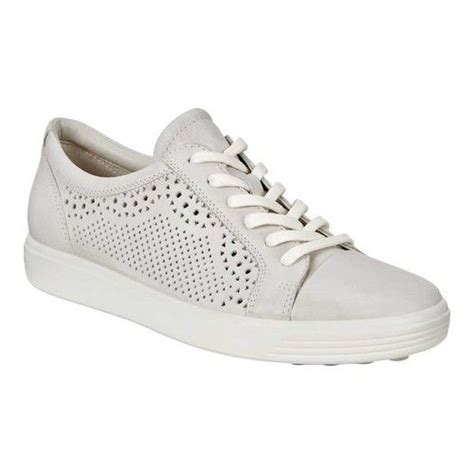 Womens Ecco Soft 7 Sneaker Shadow White Cow Leather Sneakers Edgy