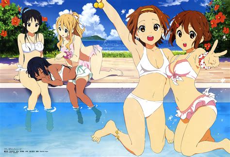 Wallpaper Illustration Anime Girls Cartoon Bikini K ON Akiyama Mio Hirasawa Yui Tainaka