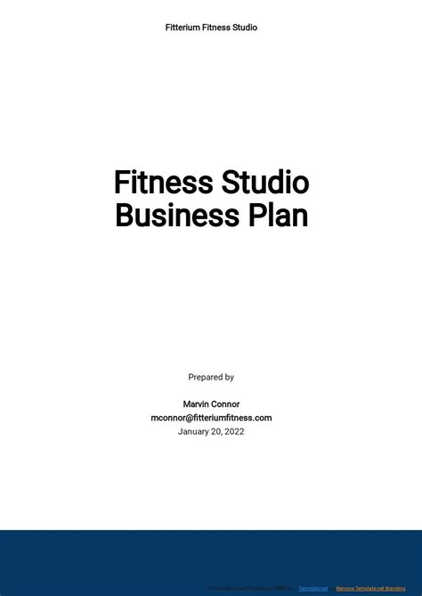 Fitness Business Plan Pdf Templates Free Download