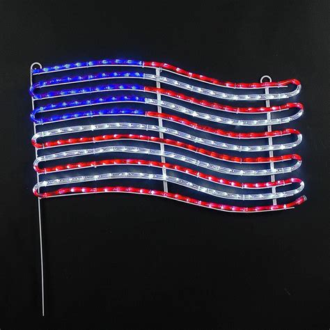 24 Led American Flag Patriotic Rope Light Motif Novelty Lights Inc