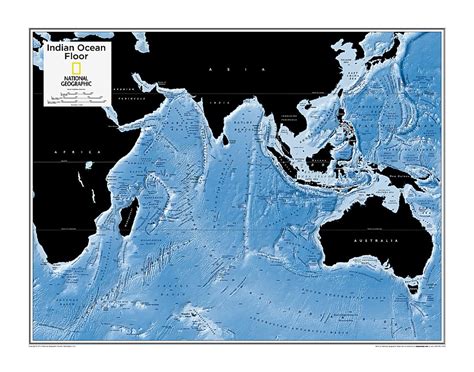 Indian Ocean Floor Map From National Geographic Atlas Of The World