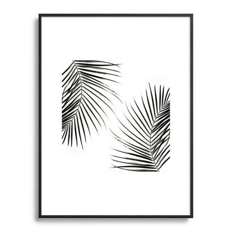 Denydesigns Mareike Boehmer Palm Leaves 9 Metal Framed Nature Art