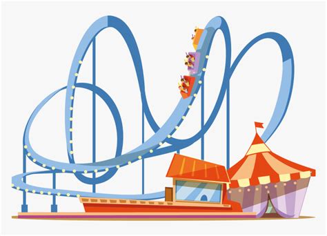 Roller Coaster Amusement Park Clipart Clip Art Library