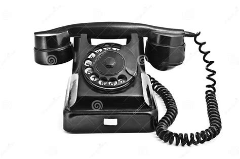 An Old Black Vintage Rotary Style Telephone Stock Photo Image Of