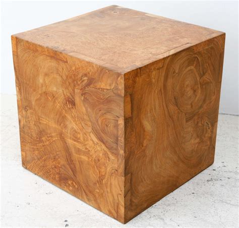 Vintage Solid Burl Wood Cube At 1stdibs Wood Solid Burl Cube Solid Cube