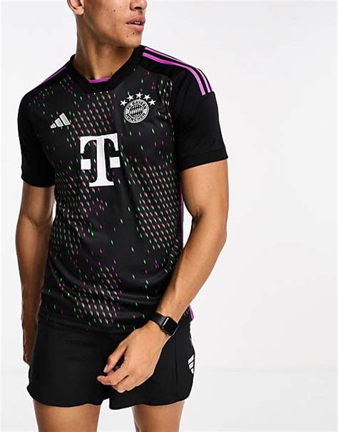 Adidas Football Fc Bayern Munich Jersey T Shirt In Black Asos