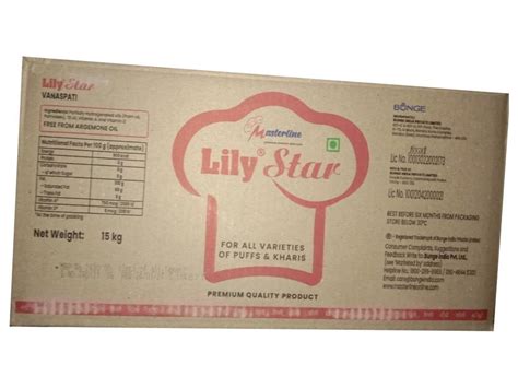 Lily Star Margarin Packaging Type Carton Packaging Size 15 Kg At Rs