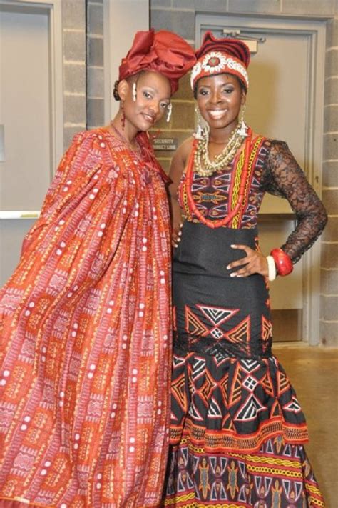 Sumptuous Cameroonian Women In Toghu Dress