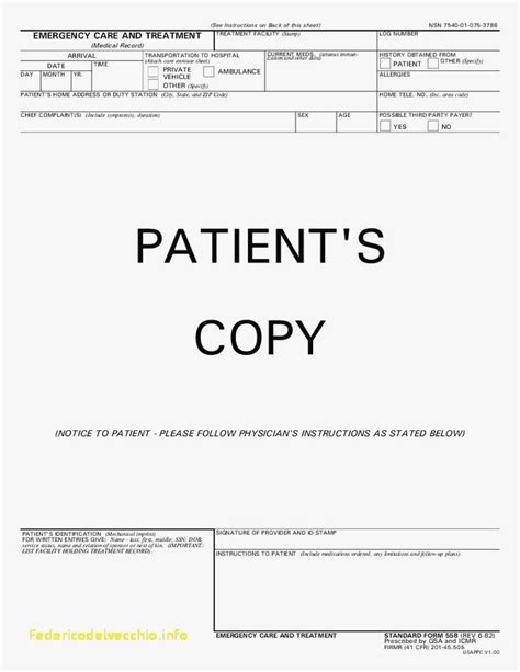 22 Emergency Room Discharge Papers Template General Hospital Discharge Papers Template Photo