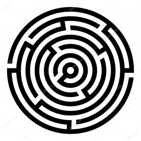 Labyrinth Vector Illustration Of Round Maze Stock Vector Image By