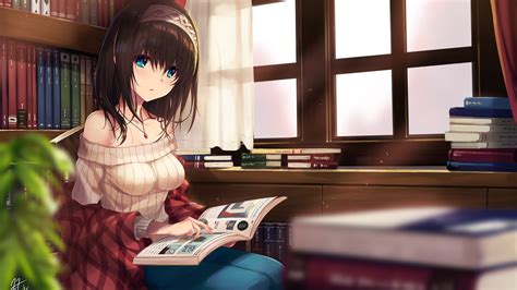 Hd Exclusive Anime Girl Reading A Book Friend Quotes