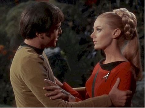 Star Trek Babes Celeste Yarnell As Lt Landon In The Apple Science
