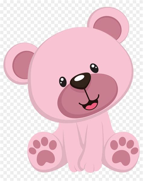 Pink Teddy Bear Baby Shower Clip Art Cartoon Pink Teddy Bear Free