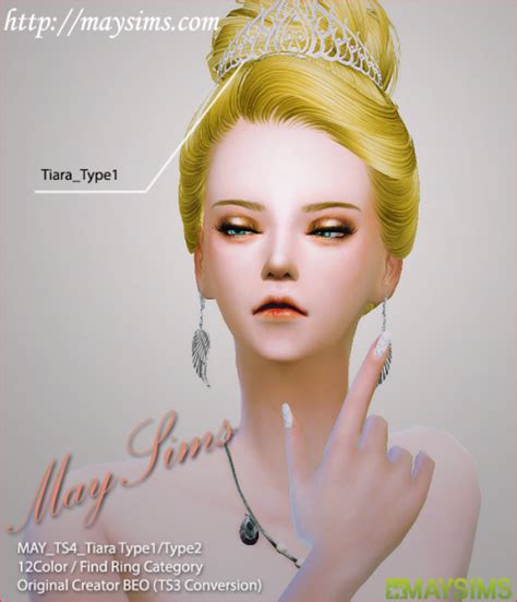 Sims 4 Tiara Type1 Type2 For Unisex 12 Colors Maysims