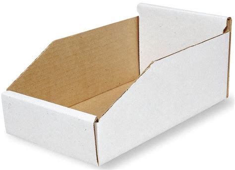 Corrugated Cardboard Shelf Bin Lb Test Rating X X White Imperial