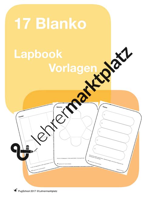 Children can reflect, and capture a visual essence of their summer break using images and words. 17 Blanko Lapbook Vorlagen | Lapbook vorlagen, Vorlagen, Lehrmaterial