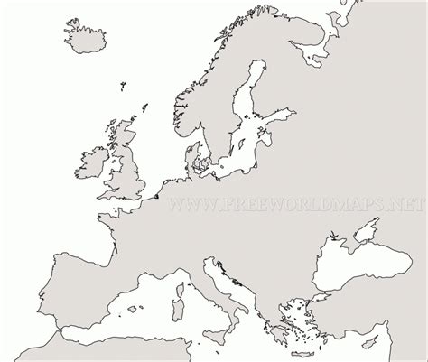 Blank Europe Map Printable Maplewebandpc Printable Blank Physical