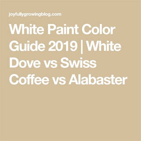 These two colors are very similar and. White Paint Color Guide 2020 | Swiss coffee, White paint ...