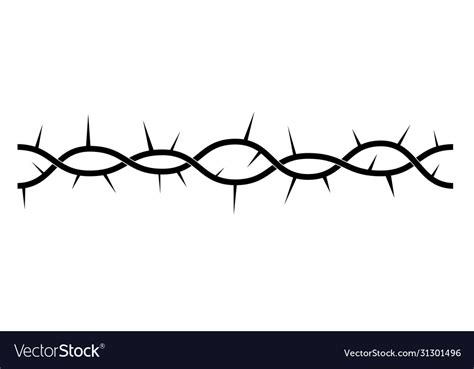 Crown Thorns Christian Symbol Royalty Free Vector Image