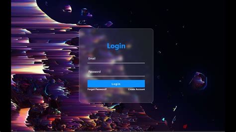 Glas Morphism Effect Login Form Using HTML CSS YouTube