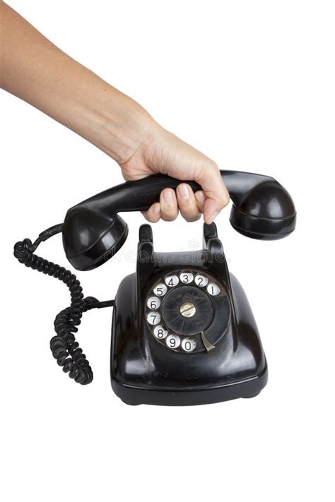 Woman Hand Picking Up The Phone Receiver Stock Photo Image Of Single