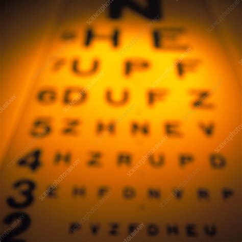 Blurred View Of A Snellen Eye Test Chart Stock Image M4500190