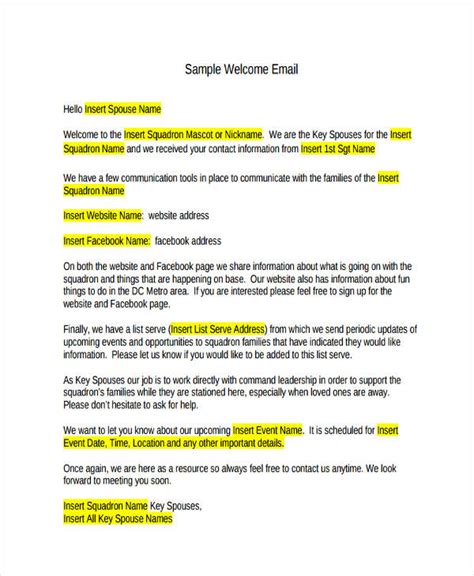 Welcome Email 6 Examples Format Pdf Examples