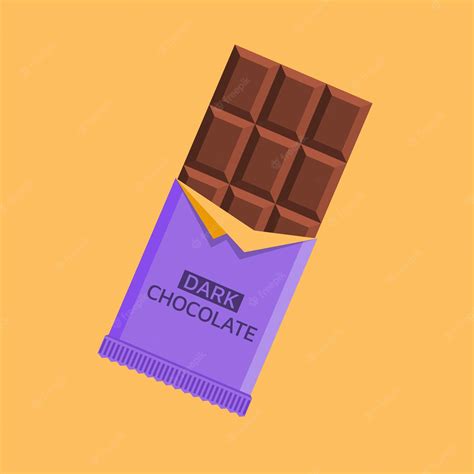 Premium Vector Dark Chocolate Bar Cartoon Icon Illustration