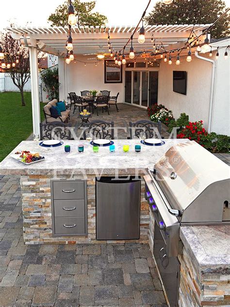 This stylish bbq island is not only stunning, but comes standard with a 4 burner grill, stainless steel refrigerator related searches. Bbq Island | For The Bar | Pinterest | Backyards, Islands ...