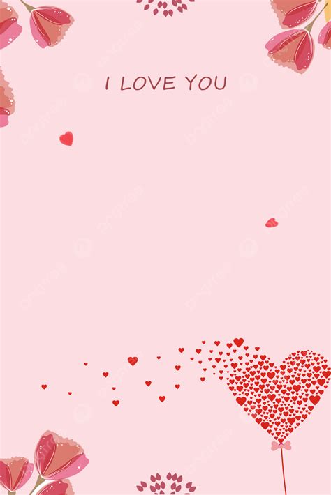 Pink Valentines Day Romantic Love Poster Background Wallpaper Image For