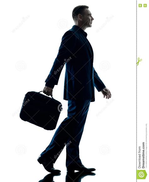 Business Man Walking Silhouette Isolated Stock Photo Image Of