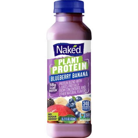 Naked Juice Plant Protein Blueberry Banana Juice Smoothie Fl Oz Food Less