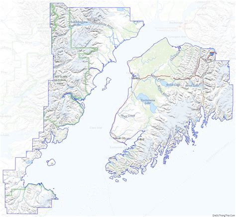 Map Of Kenai Peninsula Borough Alaska