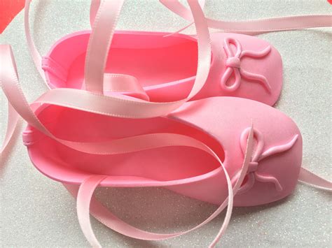 custom edible pink ballet slippers ballerina shoes without etsy