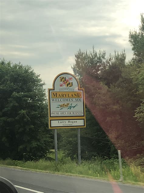 Welcome To State Line Enterexit In Maryland