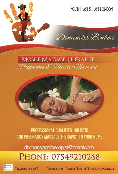 Mobile Massage Therapist Flyer Best Web Design Croydon Ecommerce