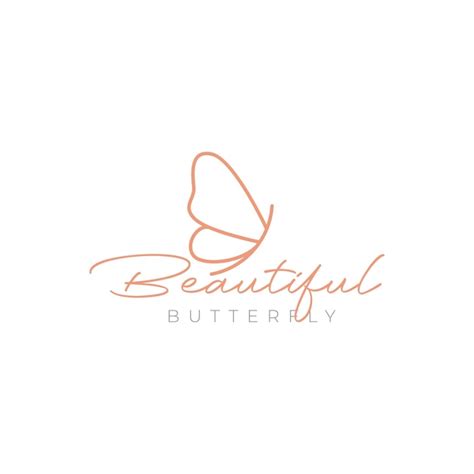 Premium Vector Beautiful Aesthetic Butterfly Logo Design