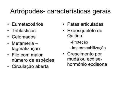 Artrópodes Características Gerais