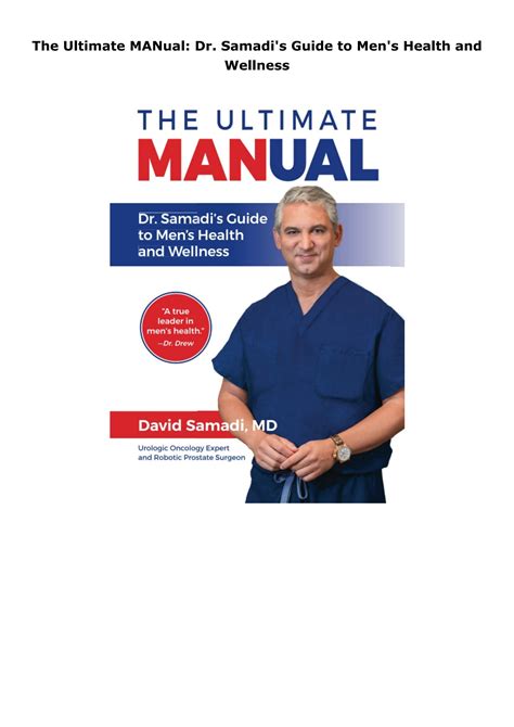 Pdfread The Ultimate Manual Dr Samadis Guide To Mens Health And
