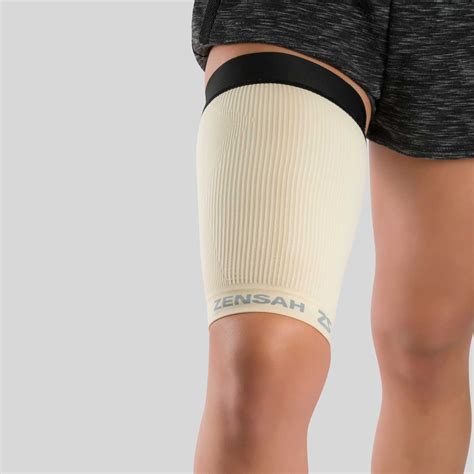 women s thigh compression sleeve quad and hamstring support zensah