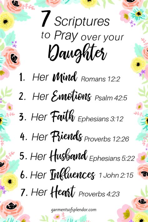 Seven Scriptures To Pray Over Your Daughter Plus A Free