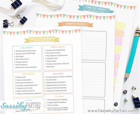 Party Planner Free Printable 14 Pages The Sassaby Party Co